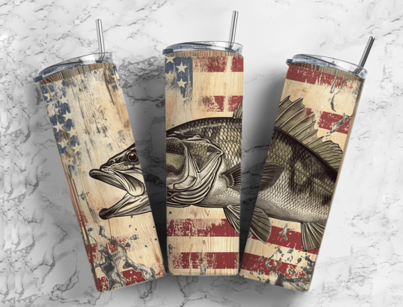 Download American Bass Fishing Tumbler PNG , Subl - Premium Resources