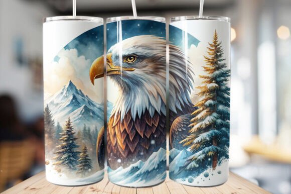 Download Bald Eagle Tumbler Wrap – PNG File - Premium Bundle